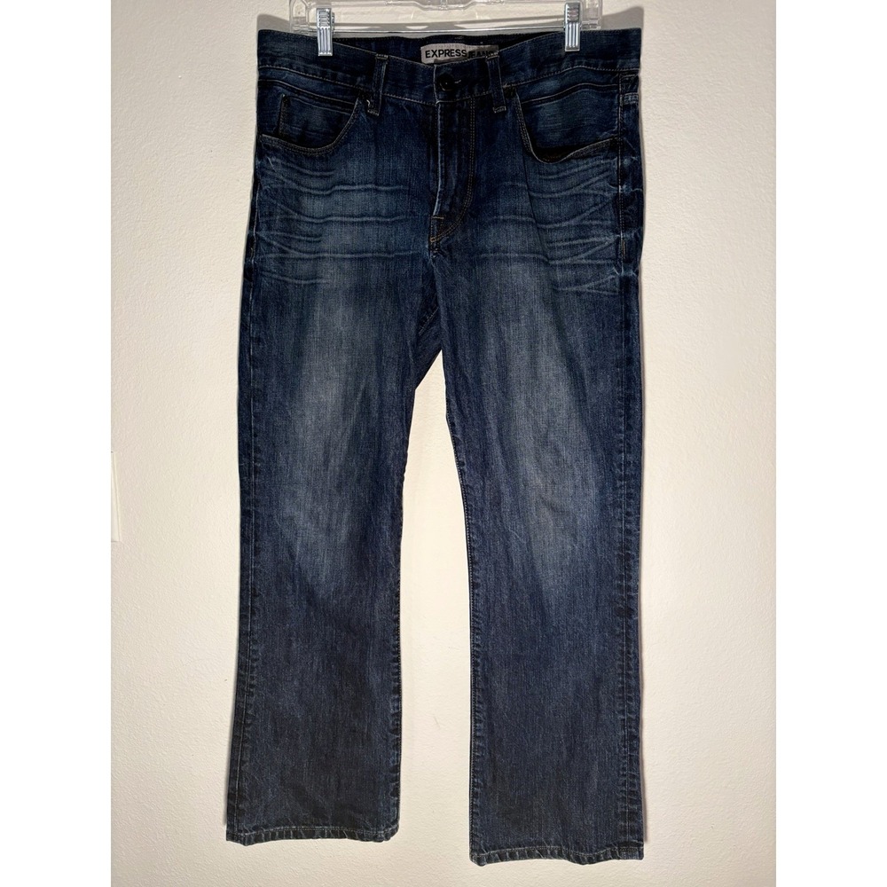 Express Kingston Men's Jeans 32x30 Classic Fit Boot Cut Medium Wash